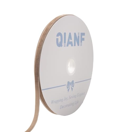 QIANF Samtband, Vintage-Kamelmuster, 0,9 cm x 22,7 m, Weihnachtsband für Geschenkverpackungen, Basteln, Weihnachtsbaumschmuck, Girlande, Dekorationen QIANF Samtband, Vintage-Kamelmuster, 0,9 cm x 22,7 m, Weihnachtsband für Geschenkverpackungen, Basteln, Weihnachtsbaumschmuck, Girlande, Dekorationen von QIANF