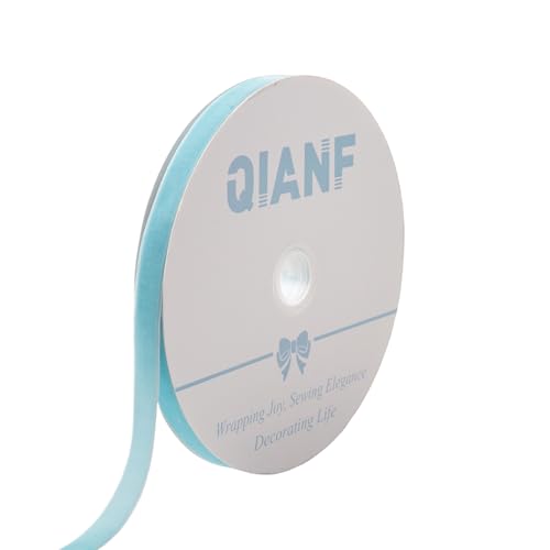 QIANF Samtband im Vintage-Stil, 1,6 cm x 22,7 m, Weihnachtsband für Geschenkverpackungen, Basteln, Weihnachtsbaumschmuck, Girlande, Dekorationen QIANF Samtband im Vintage-Stil, 1,6 cm x 22,7 m, Weihnachtsband für Geschenkverpackungen, Basteln, Weihnachtsbaumschmuck, Girlande, Dekorationen von QIANF
