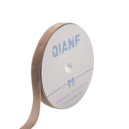 QIANF Samtband im Vintage-Stil, 2,5 cm x 22,7 m, Weihnachtsband für Geschenkverpackungen, Basteln, Weihnachtsbaumschmuck, Girlande, Dekorationen QIANF Samtband im Vintage-Stil, 2,5 cm x 22,7 m, Weihnachtsband für Geschenkverpackungen, Basteln, Weihnachtsbaumschmuck, Girlande, Dekorationen von QIANF
