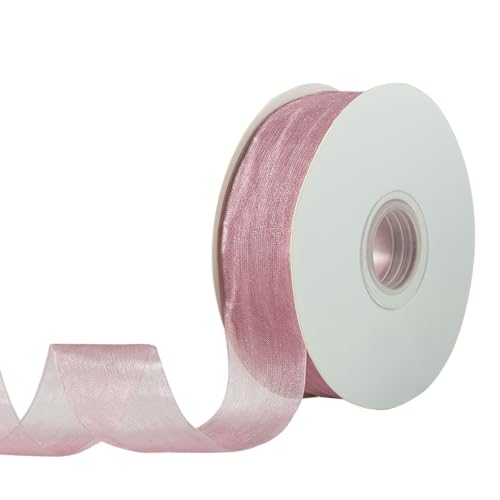 QIANF Transparentes Organzaband, 2,5 cm, 45,7 m, Tüllband für Hochzeitseinladungen, Brautblumensträuße, Geschenkverpackung, Babyparty, Weihnachtsbaumdekoration, Schleifen, DIY Handwerk QIANF Transparentes Organzaband, 2,5 cm, 45,7 m, Tüllband für Hochzeitseinladungen, Brautblumensträuße, Geschenkverpackung, Babyparty, Weihnachtsbaumdekoration, Schleifen, DIY Handwerk von QIANF