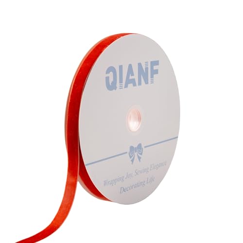 QIANF Vintage Terrakotta-Samtband, 1,6 cm x 22,7 m, Weihnachtsband für Geschenkverpackungen, Basteln, Weihnachtsbaumschmuck, Girlande, Dekorationen QIANF Vintage Terrakotta-Samtband, 1,6 cm x 22,7 m, Weihnachtsband für Geschenkverpackungen, Basteln, Weihnachtsbaumschmuck, Girlande, Dekorationen von QIANF