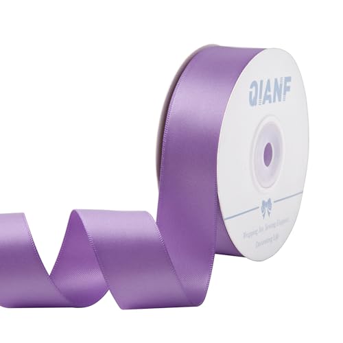 QIANF Violettes Band, doppelseitiges Satinband für Geschenkverpackungen, Haarschleifen, Stuhlschärpe, Valentinstag, Hochzeit, Geburtstag, Party, Einladung, Dekorationen, Blumenstrauß, Weihnachten, 22 QIANF Violettes Band, doppelseitiges Satinband für Geschenkverpackungen, Haarschleifen, Stuhlschärpe, Valentinstag, Hochzeit, Geburtstag, Party, Einladung, Dekorationen, Blumenstrauß, Weihnachten, 22 von QIANF