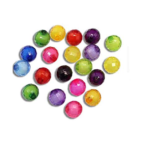 300 Stück gemischte facettierte Erdperlen aus Acryl, lose Abstandshalter für Schmuckherstellung, DIY-Armband, 10 mm QIANGHAN von QIANGHAN