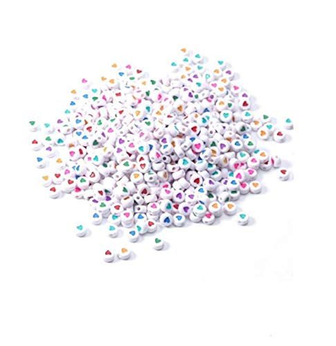 Acrylperlen in Herzform, rund, Alphabet, Buchstaben, Herzperlen, DIY, Schmuckherstellung, Armband, Halskette, Zubehör, 300 Stück QIANGHAN Acrylperlen in Herzform, rund, Alphabet, Buchstaben, Herzperlen, DIY, Schmuckherstellung, Armband, Halskette, Zubehör, 300 Stück QIANGHAN von QIANGHAN