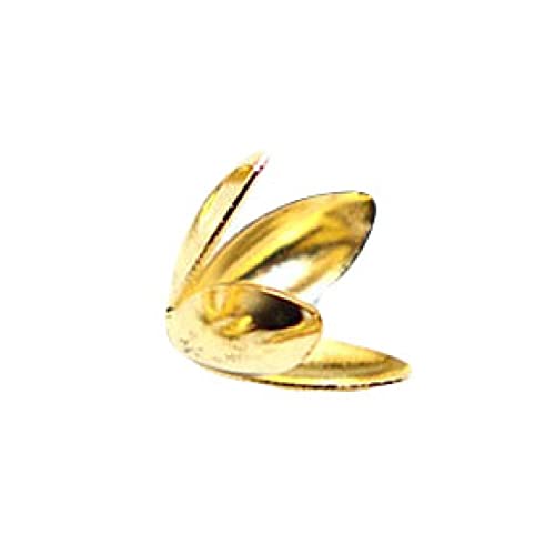 300 Stück Legierung Perlenkappen Blütenblatt Endkappe for Armband Halskette Schmuckherstellung Handwerk DIY (Color : Gold, Size : 6mm) von QIANGT
