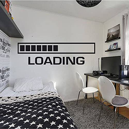 QIANGTOU Gamer Wall Decal Loading Controller Videospiel Wandtattoos Gamer Wandtattoo Angepasst für Kinder Schlafzimmer Vinyl Wand 42x148cm von QIANGTOU