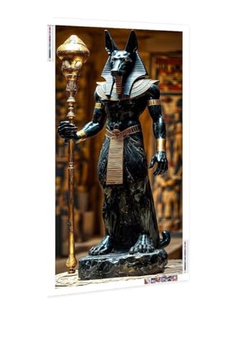 5D Diamond Painting Erwachsene Kinder, Diamond Painting Bilder Anubis Diamond Painting Zubehor, DIY Groß Full Drill Crystal Kreuzstich Art Basteln, für Wohnzimmer Schlafzimmer Wanddeko 40x80 cm K711 5D Diamond Painting Erwachsene Kinder, Diamond Painting Bilder Anubis Diamond Painting Zubehor, DIY Groß Full Drill Crystal Kreuzstich Art Basteln, für Wohnzimmer Schlafzimmer Wanddeko 40x80 cm K711 von QIANLUOO