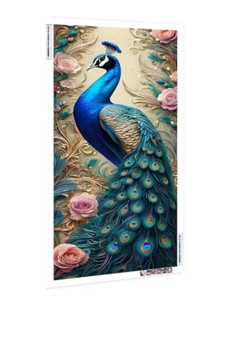 5D Diamond Painting Erwachsene Kinder, Diamond Painting Bilder Pfau Diamond Painting Zubehor, DIY Groß Full Drill Crystal Kreuzstich Art Basteln, für Wohnzimmer und Schlafzimmer Wanddeko 40x80cm K-921 5D Diamond Painting Erwachsene Kinder, Diamond Painting Bilder Pfau Diamond Painting Zubehor, DIY Groß Full Drill Crystal Kreuzstich Art Basteln, für Wohnzimmer und Schlafzimmer Wanddeko 40x80cm K-921 von QIANLUOO