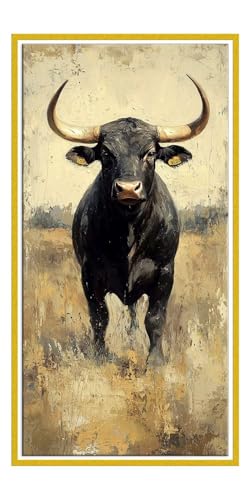 DIY Diamant Painting Tiere Rinder, Diamond Painting Erwachsene Groß xxl, 5D Diamant Malerei Kunst Bilder, Mosaikherstellung, Geeignet Als Geschenk, Zur Entspannung und Als Wanddeko 80x160cm t-139 von QIANLUOO