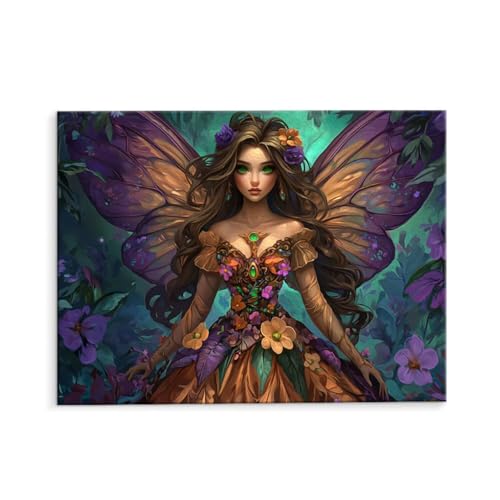 Malen Nach Zahlen Erwachsene Die Elfen, Malen Nach Zahlen Kits mit Pinseln und Acrylfarben, DIY Ölgemälde Set Malen Basteln Leinwand Anfänger, Als Geschenk für Wanddeko, 70 x 90 cm (ungerahmt) y-503 von QIANLUOO