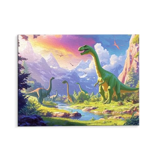 Malen Nach Zahlen Erwachsene Dinosaurier, Malen Nach Zahlen Kits mit Pinseln und Acrylfarben, DIY Ölgemälde Set Malen Basteln Leinwand Anfänger, Als Geschenk für Wanddeko, 60 x 80 cm (ungerahmt) y-555 von QIANLUOO