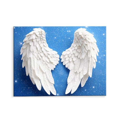 Malen Nach Zahlen Erwachsene Flügel, Malen Nach Zahlen Kits mit Pinseln und Acrylfarben, DIY Ölgemälde Set Malen Basteln Leinwand Anfänger, Als Geschenk für Wanddeko, 40 x 50 cm (ungerahmt) y-99 von QIANLUOO