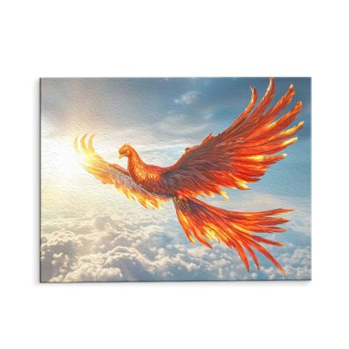 Malen Nach Zahlen Erwachsene Paint by Numbers Adults DIY Ölgemälde Leinwand Set mit 3 Pinsel und Acrylfarben für Home Weihnachten Deko Geburtstag Geschenk - 40 x 50 cm Ohne Rahmen (Tiere Phoenix) t153 von QIANLUOO
