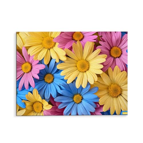 Malen Nach Zahlen Erwachsene Paint by Numbers Adults DIY Ölgemälde Leinwand Set mit 3 Pinsel und Acrylfarben für Home Weihnachten Deko Geburtstag Geschenk - 60 x 80 cm Ohne Rahmen (Farbe Blumen) t-56 von QIANLUOO