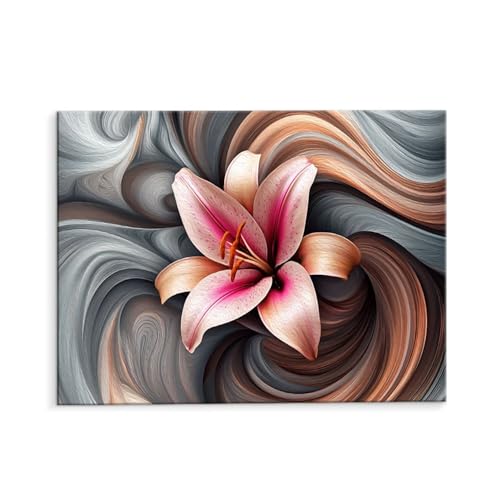 Malen Nach Zahlen Erwachsene Paint by Numbers Adults DIY Ölgemälde Leinwand Set mit 3 Pinsel und Acrylfarben für Home Weihnachten Deko Geburtstag Geschenk - 60 x 80 cm Ohne Rahmen (Lilien) t-32 von QIANLUOO