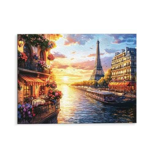 Malen Nach Zahlen Erwachsene Paris Landschaft, Malen Nach Zahlen Kits mit Pinseln und Acrylfarben, DIY Ölgemälde Set Malen Basteln Leinwand Anfänger, für Wohnzimmer Wanddeko 50 x 70 cm (ungerahmt) y10 Malen Nach Zahlen Erwachsene Paris Landschaft, Malen Nach Zahlen Kits mit Pinseln und Acrylfarben, DIY Ölgemälde Set Malen Basteln Leinwand Anfänger, für Wohnzimmer Wanddeko 50 x 70 cm (ungerahmt) y10 von QIANLUOO