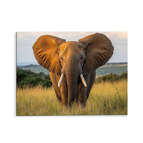 Malen Nach Zahlen Erwachsene Savane Elefanten, Malen Nach Zahlen Kits mit Pinseln und Acrylfarben, DIY Ölgemälde Set Malen Basteln Leinwand Anfänger, für Wohnzimmer Wanddeko 35 x 50 cm (ungerahmt) y82 Malen Nach Zahlen Erwachsene Savane Elefanten, Malen Nach Zahlen Kits mit Pinseln und Acrylfarben, DIY Ölgemälde Set Malen Basteln Leinwand Anfänger, für Wohnzimmer Wanddeko 35 x 50 cm (ungerahmt) y82 von QIANLUOO