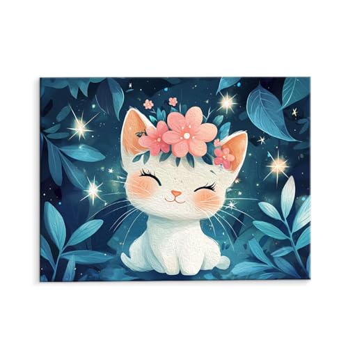 Malen Nach Zahlen Erwachsene Süße Katze, Malen Nach Zahlen Kits mit Pinseln und Acrylfarben, DIY Ölgemälde Set Malen Basteln Leinwand Anfänger, Als Geschenk für Wanddeko, 80 x 110 cm (ungerahmt) y-538 von QIANLUOO