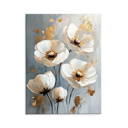 Malen Nach Zahlen Erwachsene Weiße Blumen, Malen Nach Zahlen Kits mit Pinseln und Acrylfarben, DIY Ölgemälde Set Malen Basteln Leinwand Anfänger, Als Geschenk für Wanddeko, 50 x 70 cm (ungerahmt) y-27 Malen Nach Zahlen Erwachsene Weiße Blumen, Malen Nach Zahlen Kits mit Pinseln und Acrylfarben, DIY Ölgemälde Set Malen Basteln Leinwand Anfänger, Als Geschenk für Wanddeko, 50 x 70 cm (ungerahmt) y-27 von QIANLUOO