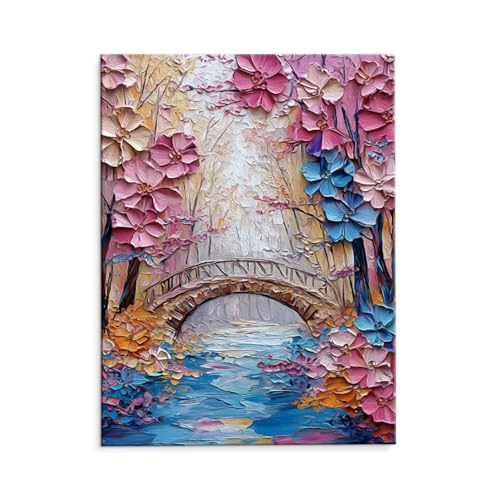 Malen Nach Zahlen Erwachsene Winter Wald, Malen Nach Zahlen Kits mit Pinseln und Acrylfarben, DIY Ölgemälde Set Malen Basteln Leinwand Anfänger, Als Geschenk für Wanddeko, 80 x 110 cm (ungerahmt) y147 von QIANLUOO