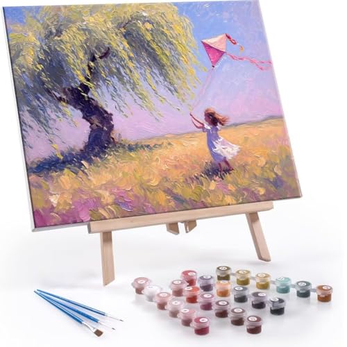 Malen nach Zahlen Erwachsene, Malen nach Zahlen Mädchen Drachen DIY Handgemalt Ölgemälde Kit Paint by Numbers Adult Mit 3 Pinseln und Acrylfarbe Knitterfreie Leinwand Kit - 40x50cm (Rahmenlos) Y-731 von QIANLUOO