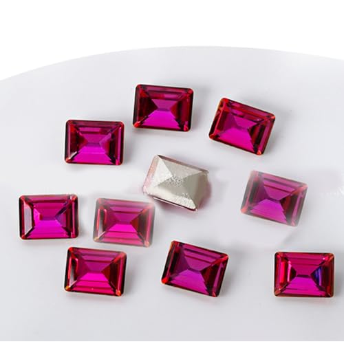QIANQJL 10 Stück 3D-Nagelkristalle für Nagelkunst, Strasssteine auf der Rückseite spitz, Edelsteine für Nageldekoration, Make-up-Kleidung, Schuhe von QIANQJL