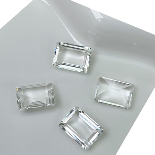 QIANQJL - 10 Stück Nagel-Strasssteine, Glassteine, rechteckige Kristallsteine, klare Nagelverzierungen für Nageldekoration für Damen von QIANQJL