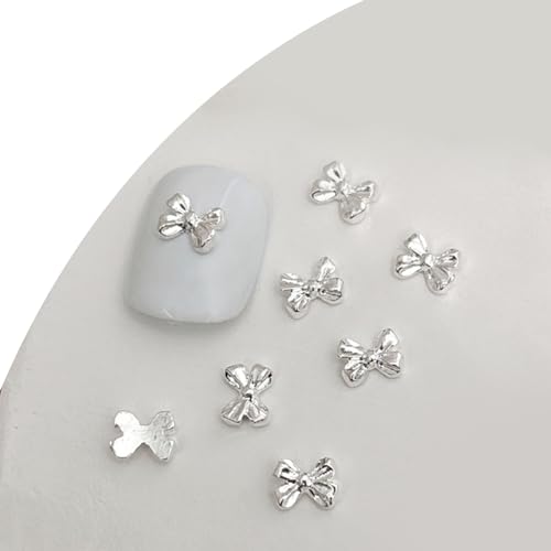 QIANQJL - 20 Stück 3D Metall Nagel Charms mit Schleife für Nagel Dekoration Nail Art Zubehör Nail Art Zubehör von QIANQJL