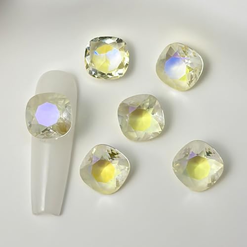 QIANQJL K9 Quadratische Glas-Nagelsteine mit spitzer Unterseite für Nagelkunst und Strasssteine, für Nagelkunst von QIANQJL