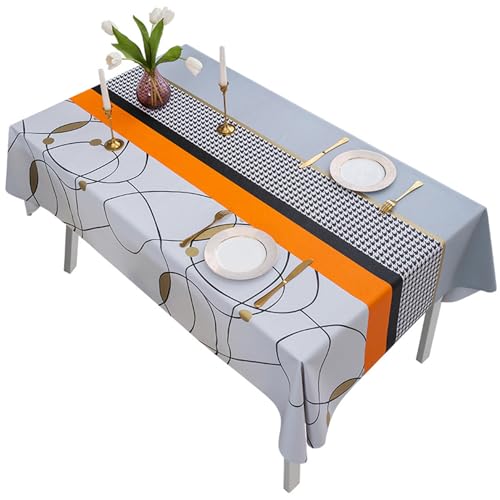 QIAOH Tischdecke Rechteckige Abwaschbar 120x160cm, Tischtuc Wasserabweisend, Abwischbar Garten Tischdecke, Tischdecke Plastik Für Rechteckige Tische, Für Home Küche Dekoration QIAOH Tischdecke Rechteckige Abwaschbar 120x160cm, Tischtuc Wasserabweisend, Abwischbar Garten Tischdecke, Tischdecke Plastik Für Rechteckige Tische, Für Home Küche Dekoration von QIAOH