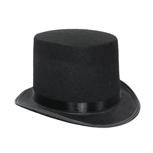 QIEIEI Magier Gentleman Hut Britischer Erwachsene/Kinder Flat Top Hut Abschlussball Karneval Party Kostüm Filz Magier Hut für Karneval Show Party QIEIEI Magier Gentleman Hut Britischer Erwachsene/Kinder Flat Top Hut Abschlussball Karneval Party Kostüm Filz Magier Hut für Karneval Show Party von QIEIEI