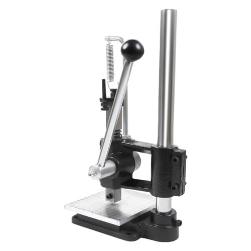 QIERF Manuelle Stanzmaschine Leder Lochstanzer DIY Lederwerkzeug 160kg Druck Höhenverstellbar (0-16cm) für Leder, Papier, Stoff & Kunststoff, Stanzenun und Prägen von QIERF
