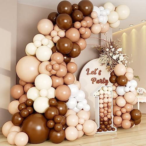 Braunes Ballonbogen-Set,Ballon Girlande Beige Braun- 109 Stück Luftballon Girlande Braun,Luftballons Orange,Luftballons Beige,Luftballons Weiß,Luftballons Geburtstag,Luftballons Hochzeit, Braunes Ballonbogen-Set,Ballon Girlande Beige Braun- 109 Stück Luftballon Girlande Braun,Luftballons Orange,Luftballons Beige,Luftballons Weiß,Luftballons Geburtstag,Luftballons Hochzeit, von QIFU