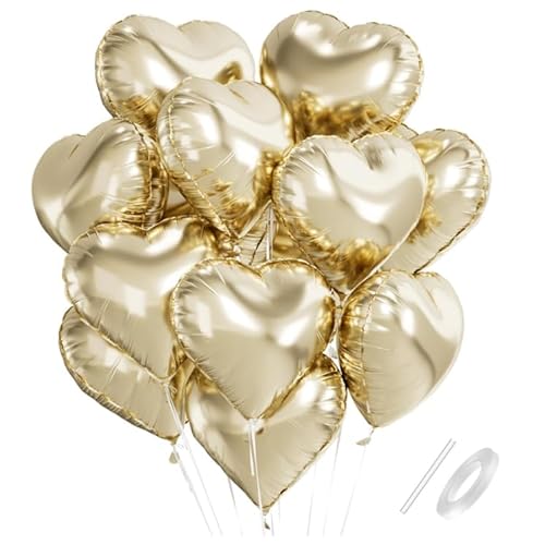 Goldene herzförmige Luftballons Goldene herzförmige Luftballons von QIFU