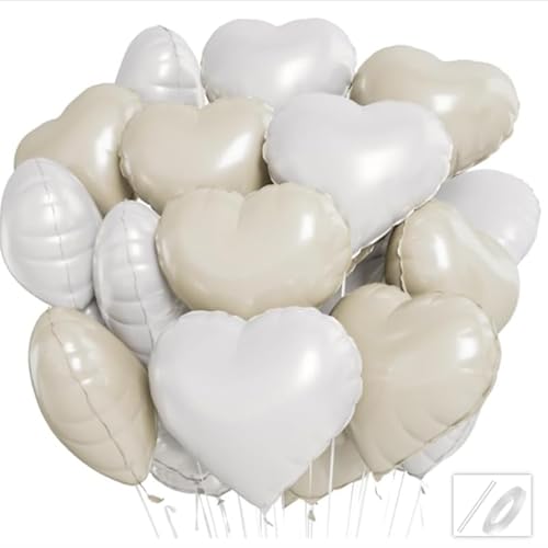 Herzförmiger Ballon aus weißem Latex Herzförmiger Ballon aus weißem Latex von QIFU