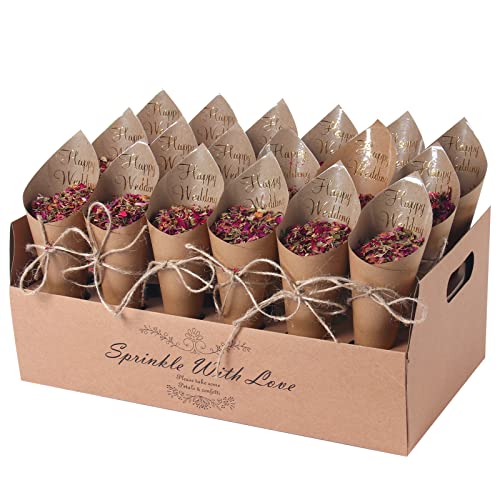 Konfetti Hochzeit Kegelhalter, 30 Löcher Kraft Papier Kegelhalter für Hochzeit Deko, DIY Kraftpapier für Konfetti Blütenblätter Süßigkeiten Schokolade Konfetti Hochzeit Kegelhalter, 30 Löcher Kraft Papier Kegelhalter für Hochzeit Deko, DIY Kraftpapier für Konfetti Blütenblätter Süßigkeiten Schokolade von QIFU