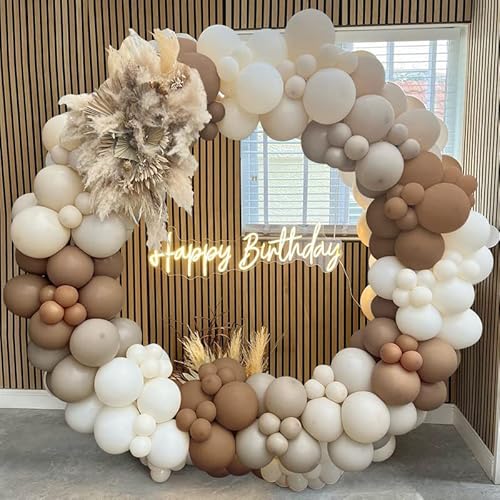 Luftballon Girlande Beige, Luftballons Geburtstag Aprikose, 141 Stück Braun Sand Weiß Ballons, Ballon Girlande Beige Braun für Geburtstag, Babyparty Deko, Baby Shower, Geburtstagsdeko Luftballon Girlande Beige, Luftballons Geburtstag Aprikose, 141 Stück Braun Sand Weiß Ballons, Ballon Girlande Beige Braun für Geburtstag, Babyparty Deko, Baby Shower, Geburtstagsdeko von QIFU