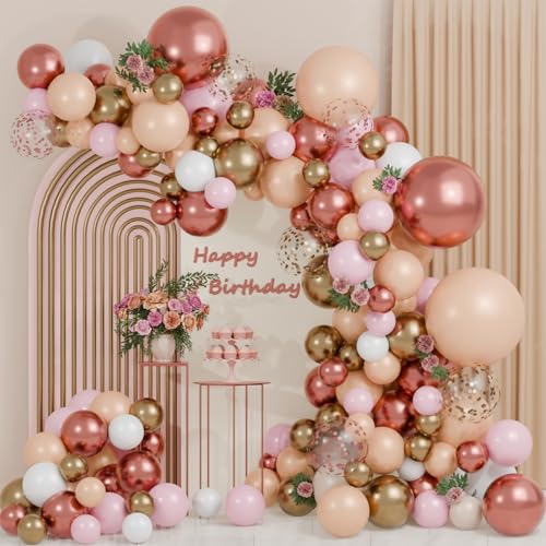 Luftballon Girlande Rosa Gold, Rosa Luftballons Hochzeit Geburtstag, Helium Luftballons Rosa Weiß Rosegold, Ballon Girlande Pink Luftballons Partydeko Babyshowerparty Geburtstag Deko Mädchen Frauen Luftballon Girlande Rosa Gold, Rosa Luftballons Hochzeit Geburtstag, Helium Luftballons Rosa Weiß Rosegold, Ballon Girlande Pink Luftballons Partydeko Babyshowerparty Geburtstag Deko Mädchen Frauen von QIFU