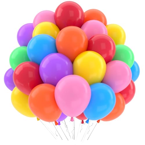 Bunte Luftballons Geburtstag, 52 Stück Helium Ballons Rosa Lila Blau Gelb Grün, Regenbogen Luftballons Für Geburtstag, Latex Ballon Kindergeburtstag, Baby Party Deko, Hochzeitsdeko, Jahrestag,12 Zoll Bunte Luftballons Geburtstag, 52 Stück Helium Ballons Rosa Lila Blau Gelb Grün, Regenbogen Luftballons Für Geburtstag, Latex Ballon Kindergeburtstag, Baby Party Deko, Hochzeitsdeko, Jahrestag,12 Zoll von QIFU
