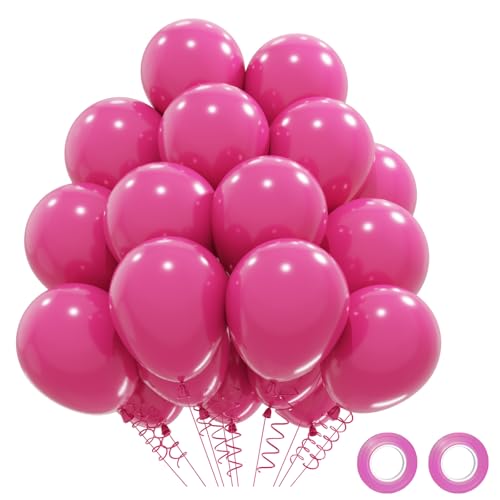 Luftballons Rose Rot 52 Stück Luftballon Heißes Rosa Geburtstag, Luftballons Pink Helium Ballons Taufe Babyparty Hochzeit Party Deko Geburtstagsdeko Rosa, 12 Zoll Luftballons Rose Rot 52 Stück Luftballon Heißes Rosa Geburtstag, Luftballons Pink Helium Ballons Taufe Babyparty Hochzeit Party Deko Geburtstagsdeko Rosa, 12 Zoll von QIFU