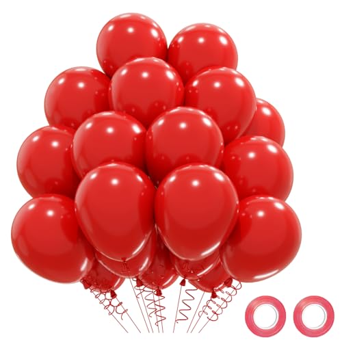 Luftballons Rot 52 Stück Rote Luftballons Geburtstag, Helium Ballons Geburtstag Rot, Rote Ballons Balloons Luftballon Hochzeit Party Deko, 12 Zoll Latexballons Geburtstagsdeko Rosa Luftballons Rot 52 Stück Rote Luftballons Geburtstag, Helium Ballons Geburtstag Rot, Rote Ballons Balloons Luftballon Hochzeit Party Deko, 12 Zoll Latexballons Geburtstagsdeko Rosa von QIFU