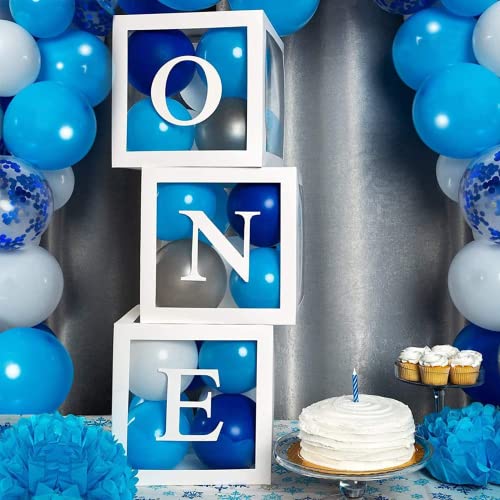 1. Geburtstag Partyboxen, 1 Jahr Jungen und Mädchen Geburtstagsdeko, 3 Stück Ballonboxen mit Buchstaben ONE für Babyparty, Baby Shower,ersten Geburtstag Hintergrund Deko 1. Geburtstag Partyboxen, 1 Jahr Jungen und Mädchen Geburtstagsdeko, 3 Stück Ballonboxen mit Buchstaben ONE für Babyparty, Baby Shower,ersten Geburtstag Hintergrund Deko von QIFU