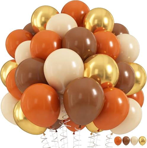 QIFU braun orange gold luftballons herbst dekoration von QIFU