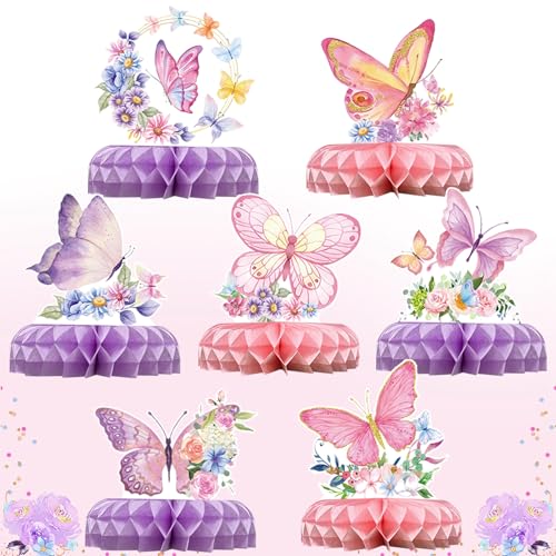 Rosa lila Schmetterling Wabenset -SJK-Partydekoration-7Pcs Schmetterling Geburtstag Dekorationen, Schmetterling Tafelaufsätze Tische, Schmetterling Wabe Tabelle Dekorationen Tafelaufsatz Schmetterling Rosa lila Schmetterling Wabenset -SJK-Partydekoration-7Pcs Schmetterling Geburtstag Dekorationen, Schmetterling Tafelaufsätze Tische, Schmetterling Wabe Tabelle Dekorationen Tafelaufsatz Schmetterling von QIFU