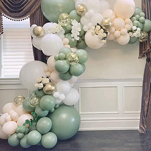 Luftballon Girlande Grün,Grün Und Gold Ballons,Luftballons Geburtstag, Salbeigrün Weiß Und Gold Latex Helium Ballons, Ballon Girlande Grün Für Baby Shower, Babyparty, Hochzeit, Geburtstag Partydeko Luftballon Girlande Grün,Grün Und Gold Ballons,Luftballons Geburtstag, Salbeigrün Weiß Und Gold Latex Helium Ballons, Ballon Girlande Grün Für Baby Shower, Babyparty, Hochzeit, Geburtstag Partydeko von QIFU