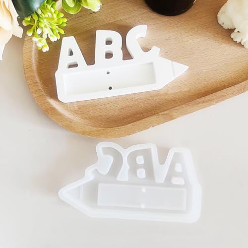 Silikonformen Gießformen Geldgeschenk, Alphabet Silikonform ABC Gipsformen zum Gießen, DIY Gießform für Buchstaben, Geschenk zur Einschulung, Schulanfang, Basteln mit Kindern von QIGHLIS