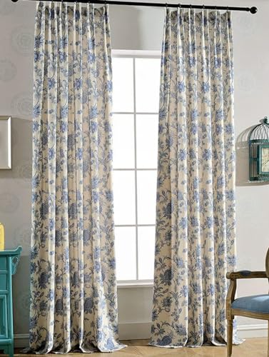 QIJIAYU Moderne Vorhänge für Wohnzimmer, Esszimmer, Schlafzimmer, hochwertiger, exquisiter Polyester-Baumwoll-Druckvorhang von QIJIAYU