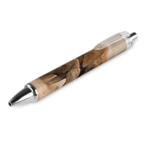 QIJIUU Afrikanische Elefanten, Kugelschreiber, einziehbarer Stift, Arbeitsstifte, Rollkugelschreiber für Büro, Zuhause, 1 Stück von QIJIUU