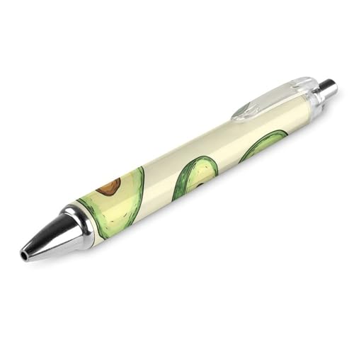 QIJIUU Cut Avocados Niedlicher Kugelschreiber, einziehbarer Kugelschreiber, 0,5 mm, für Damen und Herren, Büro, 1 Stück von QIJIUU