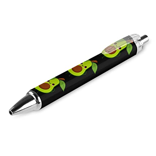QIJIUU Druckkugelschreiber mit Avocado-Früchten, schwarze Tinte, Kugelschreiber, Arbeitsstift für Männer und Frauen, 1 Stück von QIJIUU